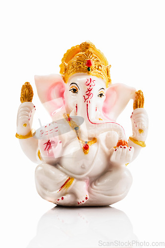 Image of Ganesha statue on white