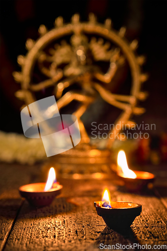 Image of Diwali lights with Shiva Nataraja