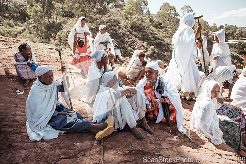 Image of orthodox Christian Ethiopian woman, Lalibela Ethiopia