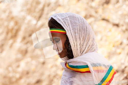 Image of Orthodox Christian ethiopian woman, Lalibela, Ethiopia