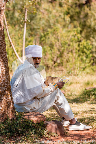 Image of Orthodox Christian Ethiopian believers, Lalibela Ethiopia