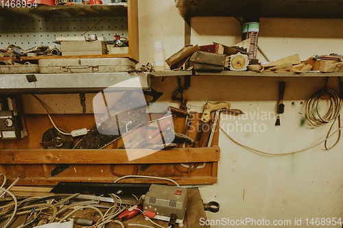 Image of tools in workshop room