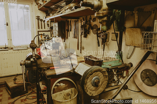 Image of domestic home workshop room