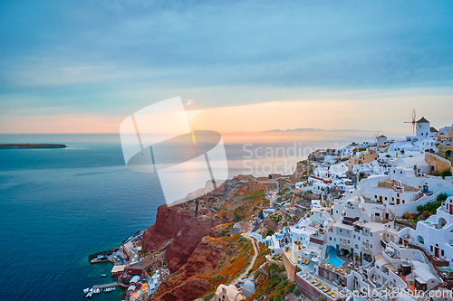 Image of Famous greek tourist destination Oia, Greece