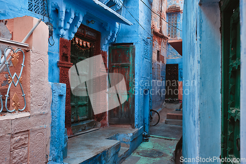 Image of Blue houses in streets of of Jodhpur