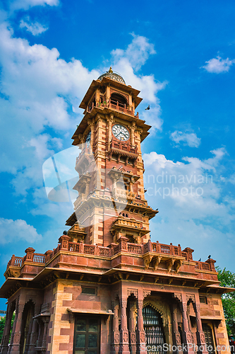 Image of Clock tower Ghanta Ghar local landmark in Jodhpur, Rajasthan, India