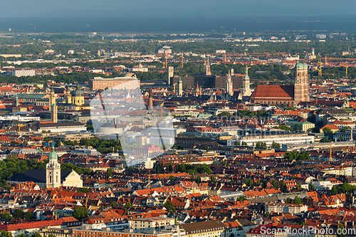 Image of Aerial view of Munich. Munich, Bavaria, Germany