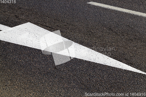 Image of white road marking