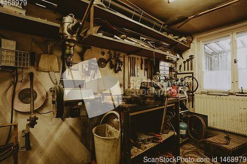 Image of domestic home workshop room