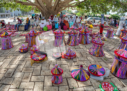 Image of Street market in center of Aksum, Ethiopia Africa