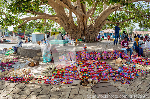 Image of Street market in center of Aksum, Ethiopia Africa