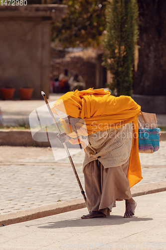 Image of Orthodox believers in Aksum, Ethiopia Africa