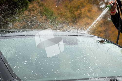 Image of car wash cleaning and prepare for detailing