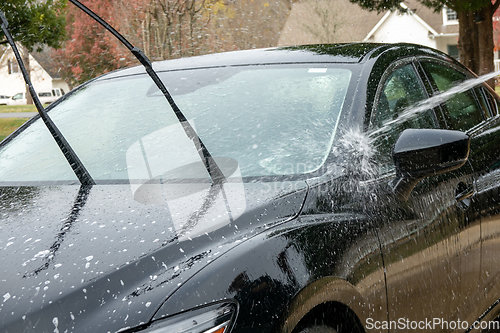 Image of car wash cleaning and prepare for detailing