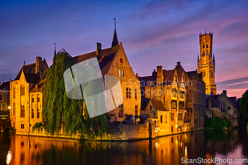 Image of Famous view of Bruges, Belgium