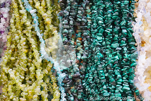Image of color gems mineral necklace