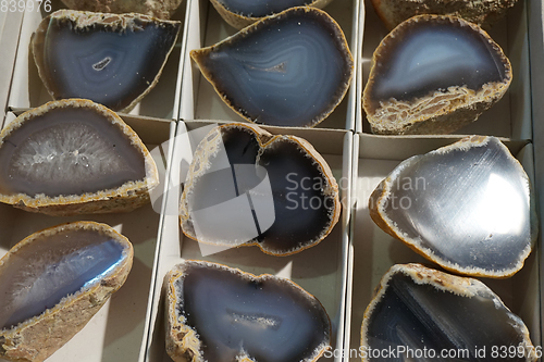 Image of color agate collection