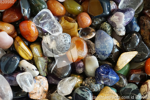 Image of color gems mineral collection 