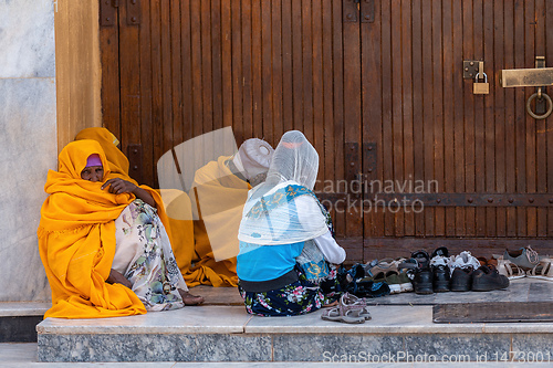 Image of Orthodox believers in Aksum, Ethiopia Africa