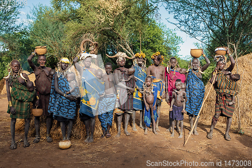 Image of most dangerous African Mursi people tribe, Ethiopia, Africa