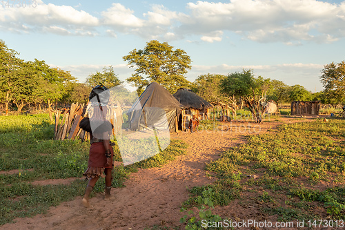 Image of Himba village, northen Namibia Africa