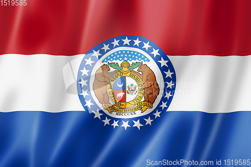 Image of Missouri flag, USA