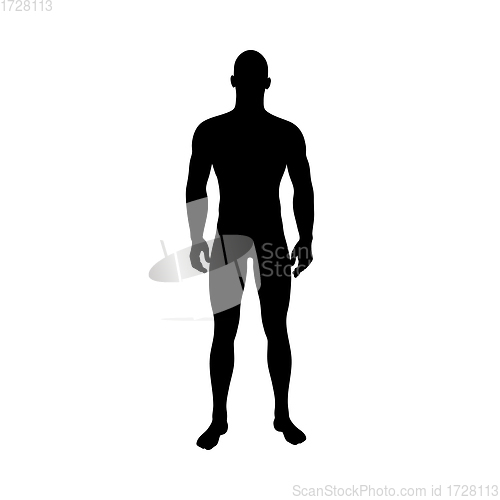 Image of Standing Pose Man Silhouette