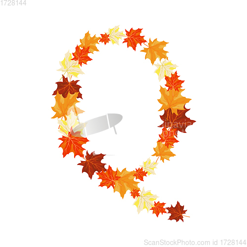 Image of Autumn Maples Leaves Letter