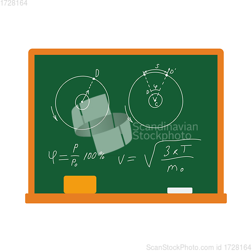 Image of Icon Of Classroom Blackboard In Ui Colors