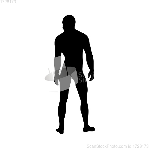 Image of Standing Pose Man Silhouette