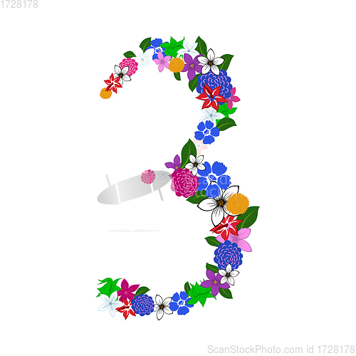 Image of floral numeral