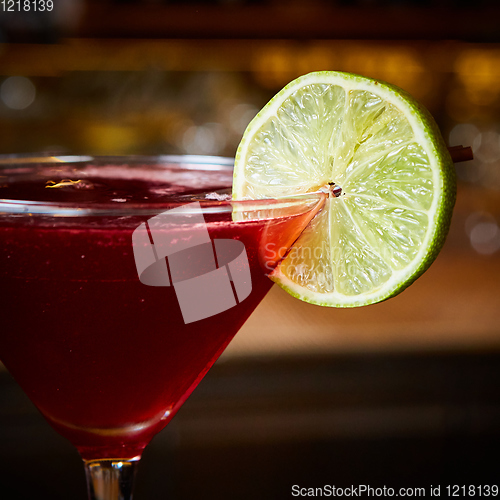 Image of Cosmopolitan - Alcoholic Cocktail made from Vodka, Cointreau, Lime Juice and Cranberry Juice.