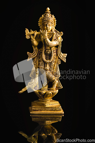 Image of Krishna statue on white