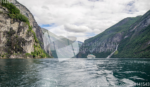 Image of Dramatic fjord landscape in Norway