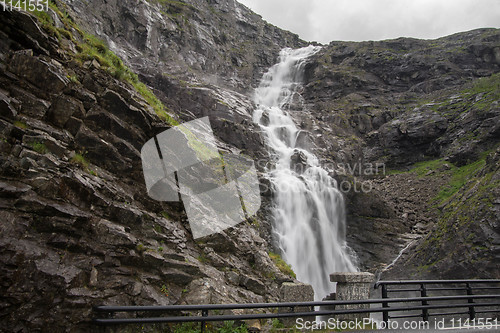 Image of Waterfall in Norway summer travel