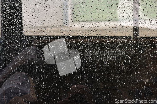 Image of raindrops on glass