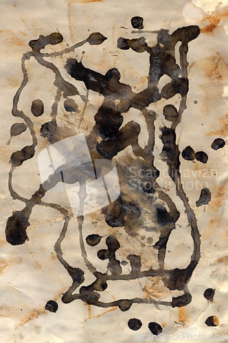 Image of rust and paint on paper