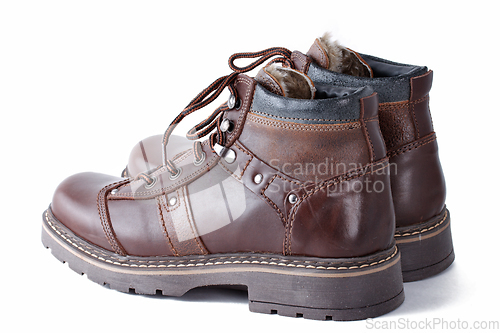 Image of Pair of winter shoes isolated