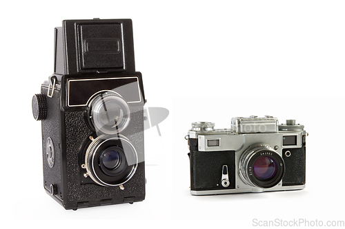 Image of Vintage cameras isolated