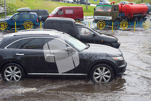 Image of Flood on a urban road