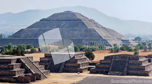 Image of Panorama of Teotihuacan Pyramids