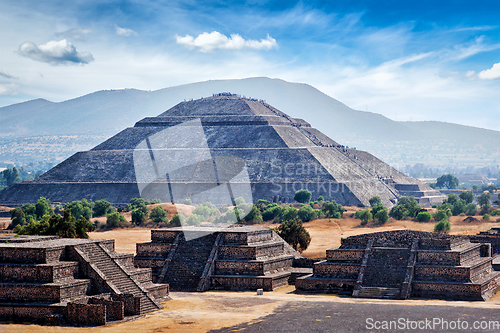 Image of Panorama of Teotihuacan Pyramids