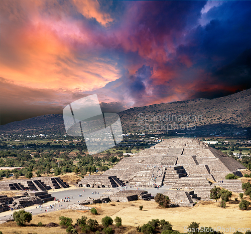 Image of Pyramid of the Moon. Teotihuacan, Mexico