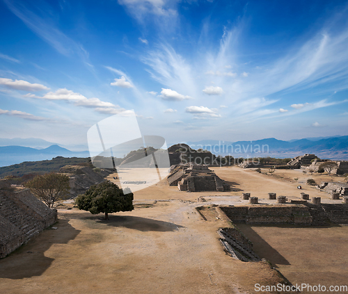 Image of Ancient ruins on plateau Monte Alban in Mexico