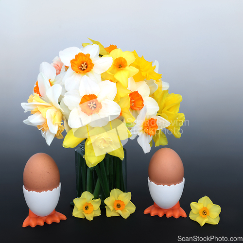 Image of Spring Easter Holiday Flowerl Breakfast Celebration