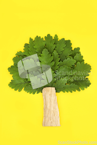 Image of Surreal Oak Tree Eco Freindly Go Green Symbol