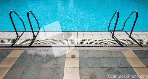 Image of Ladder to swimming pool