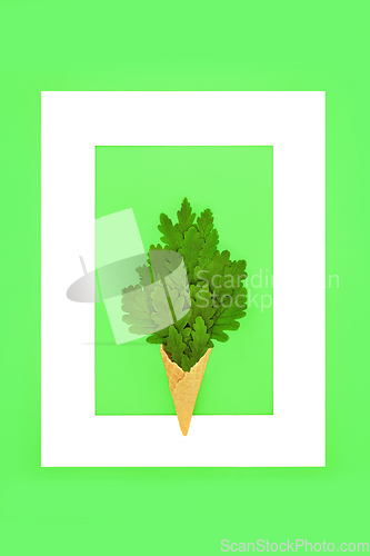 Image of Go Green Oak Leaf Ice Cream Surreal Concept