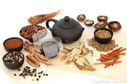 Image of Chinese Natural Herbal Plant Based Tea Medicine Variety