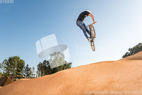 Image of BMX Bike Stunt look back